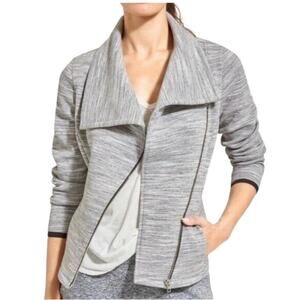 Athleta Outer City Limits Moto Jacket Gray Size XXS